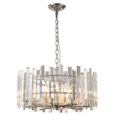 Интерьерная подвесная люстра в стиле Контемпорари на 12 ламп с площадью освещения до 36 кв.м. LH0049/12P-CR-CL Люмьен Холл