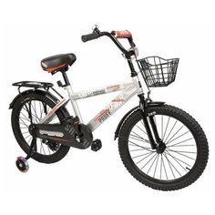 Велосипед 16" детский двухколесный, с корзинкой, BL0105/1 серебро Safari