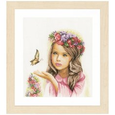 Набор для вышивания LANARTE "Ангел с бабочками" 33x31 см