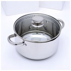 Кастрюля Magistro Tefida, 4,6 л, крышка-дуршлаг, носик для слива, капсульное дно, индукция