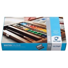 Набор акварельных красок Talens Van Gogh 24 цвета кювета деревянный короб, 20848624 Royal Talens