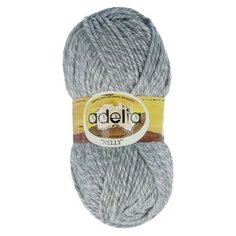 Пряжа Adelia "NELLY" 70% шерсть, 30% акрил №16 св.серый - 5 мотков по 100 г