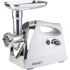 Galaxy GL 2412 Мясорубка электрическая 800 Вт, функция "Реверс», диски мелкой, средней и крупной нарезки, насадки для приготовления "кеббе" и сосисок, металлический лоток для продуктов, защита мотора от перегрузки, прорезиненные ножки, препятствующие 