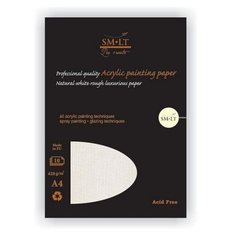 Альбом SM-LT Acrylic painting paper A4 10л 420 г/м2 белый, склейка TS-10(420) Smiltainis