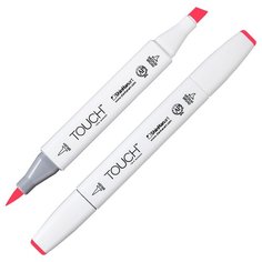 Маркер TOUCH BRUSH двухсторонний на спирт.основе цв.121 красный коралловый флуоресцентный