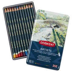 Derwent Набор цветных карандашей Artists 12цв в метал.упак Набор цветных карандашей Artists 12цв в метал.упак