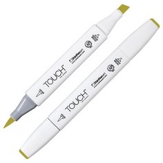 Маркер TOUCH BRUSH двухсторонний на спирт.основе цв.224 зеленый оливковый бледный
