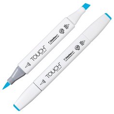 Маркер TOUCH BRUSH двухсторонний на спирт.основе цв.262 лазурный голубой