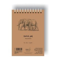 Альбом SM-LT Sketch Natural Brown А5 80л 135 г/м2 тонирован. крафт, спираль 5EB-80TS/NTB Smiltainis