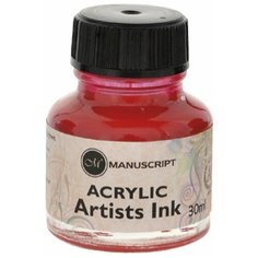 Тушь акриловая Manuscript маджента 30мл стекло MDP048