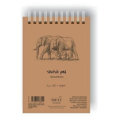 Альбом SM-LT Sketch Natural Brown А4 80л 135 г/м2 тонирован. крафт, спираль EB-80TS/NTB Smiltainis