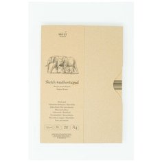 Альбом SM-LT Authentic Brown в папке А4 80л 135 г/м2 тонирован. крафт, склейка EA-80/NTB Smiltainis