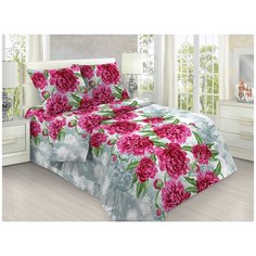 Постельное белье Mercury Home Пионы 1.5 СП Бязь