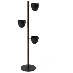 Подставка для цветов floristand planter с горшками 3 шт, темный орех Umbra