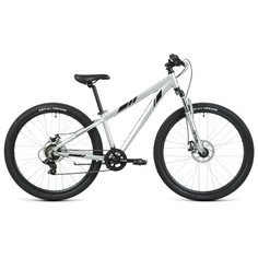 Велосипед FORWARD TORONTO 26 2.2 DISC (26" 7 ск. рост 13") 2020-2021, серебристый/черный, RBKW1M367006
