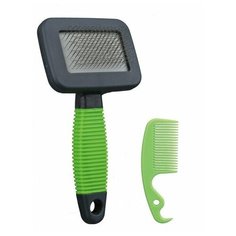 TRIXIE Пуходерка+расческа для грызунов 14*7см (блистер)