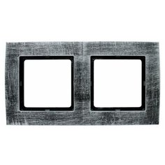 Рамка на 2 поста серия Palazzo Vintage, серебро патина, duwi 26565 8