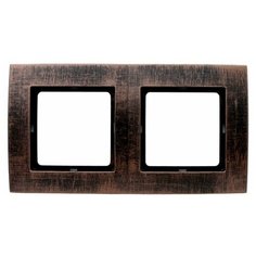 Рамка на 2 поста серия Palazzo Vintage медь патина duwi 26546 7