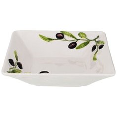 Салатник квадратный Annaluma, серия "Оливки", 25х25 см (628-705)