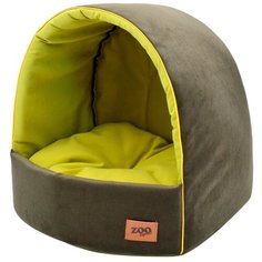 Домик для собак и кошек ZOOexpress Ампир №2 36х36х42 см оливковый/зеленый