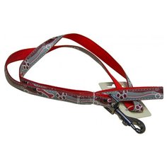 Поводок для собак GREAT&SMALL светоотражающий 20х1200мм нейлон красный