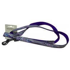 Поводок для собак GREAT&SMALL светоотражающий 10х1200мм нейлон фиолетовый