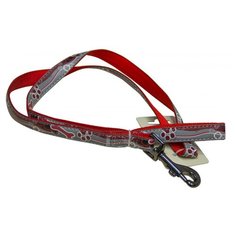 Поводок для собак GREAT&SMALL светоотражающий 10х1200мм нейлон красный