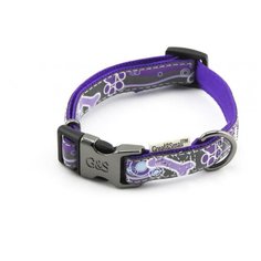 Ошейник для собак GREAT&SMALL светоотражающий 25х450-650мм нейлон фиолетовый