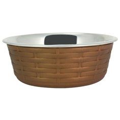 Миска для животных FOXIE Woven Fusion Bowl металлическая 1,6л