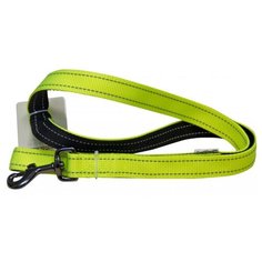 Поводок для собак GREAT&SMALL со светоотражающей отстрочкой 20х1200мм сигнальный