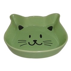 Миска для животных FOXIE Kitty зеленая керамическая 15,5х3см 220мл