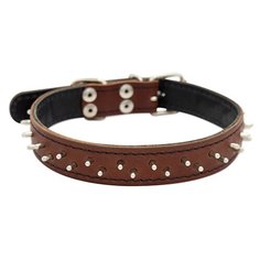 Ошейник для собак ZOOEXPRESS Ёж 2сл 26мм 50см коричневый