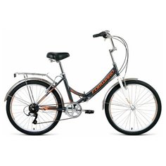 Велосипед FORWARD VALENCIA 24 2.0 (24" 6 ск. рост 16" скл.) 2020-2021, темно-серый/бежевый, RBKW1YF46005