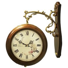 Часы настенные кварцевые Kairos двусторонние АТ-201В коричневый