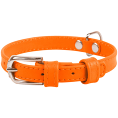 Ошейник COLLAR Glamour без украшений 3270, обхват шеи 27-36 см оранжевый