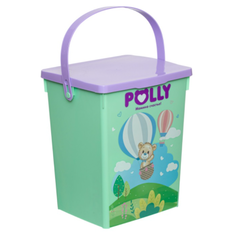 ПОЛИМЕРБЫТ Контейнер Polly для детского стирального порошка 5 л зелeный