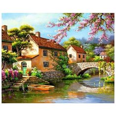 Картина по номерам RADUGA VA-0467 Домики у реки 40х50см Paintboy