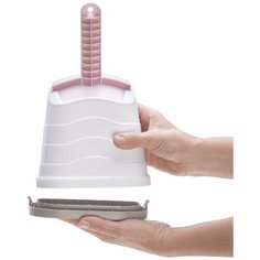 IMAC совочек для туалета на подставке ROMEO 28 см, нежно-розовый