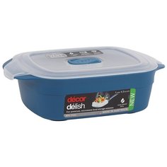 Контейнер DELISH прямоугольний с клапаном 1л Decor