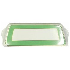 Поднос 36 см прямоугольный Leander "Мэри-Энн /Зеленые листья" / 157934