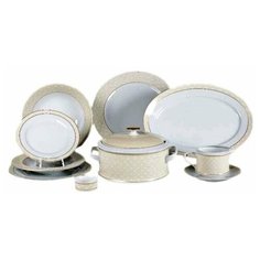 Столовый сервиз на 6 персон 25 предметов Leander "Сабина /Бежевое плетение" / 159121