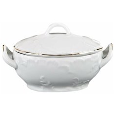 Соусник 300 мл с крышкой Cmielow "Рококо /Две линии золото" / 166785