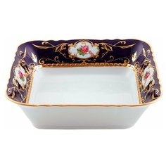 Салатник 25 см квадратный Leander "Соната /Роза /Кобальт" / 158096