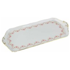 Поднос 38 см прямоугольный Leander "Соната /Розовый цветок" / 159162