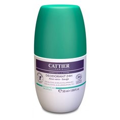 Cattier дезодорант, ролик, Aloe vera-Sauge, 50 мл