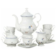 Кофейный сервиз на 6 персон 15 предметов (150 мл) Leander "Соната /Гуси" / 158207