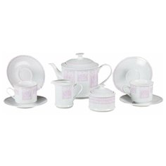 Чайный сервиз на 6 персон 15 предметов Leander "Сабина /Лиловый орнамент" / 159126