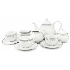 Чайный сервиз на 4 персоны 11 предметов Leander "Hyggelyne /Серый узор" / 158499