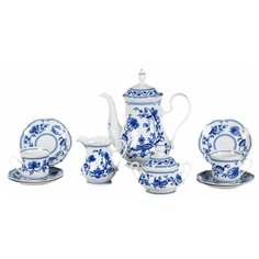Кофейный сервиз на 6 персон 15 предметов (150 мл) Leander "Мэри-Энн /Гжель" / 085471