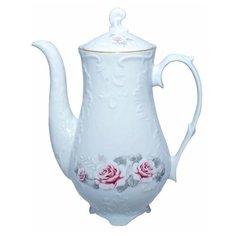 Кофейник 1,2 л Cmielow "Рококо /577 /Серая роза /золото" / 149058